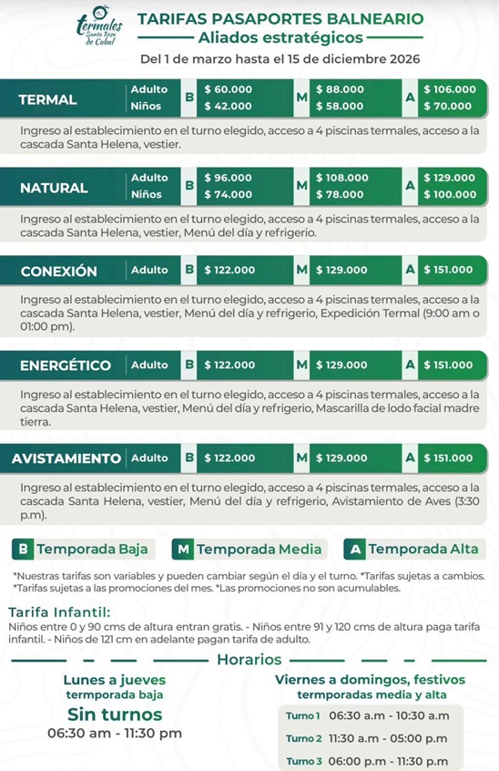 tarifas-2026-pasaportes-balneario - Alquiler de Fincas en el Quindio, Hoteles en el Eje Cafetero Pasaportes Balneario Termales
